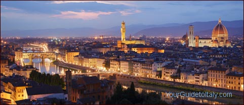 Florence skyline by night