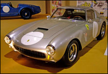 silver-colored vintage Ferrari