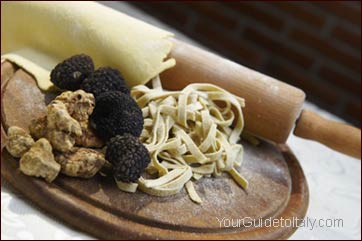 black truffle and pasta