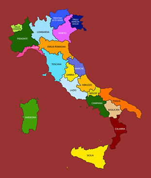 Italy region per region